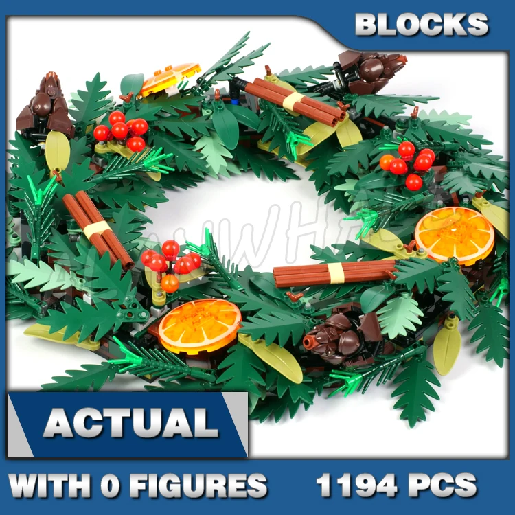 

1194pcs Creator Expert Wreath Garland Hanging Loops Christmas Home Decor 25340 Building Blocks Toys Compatible With Model