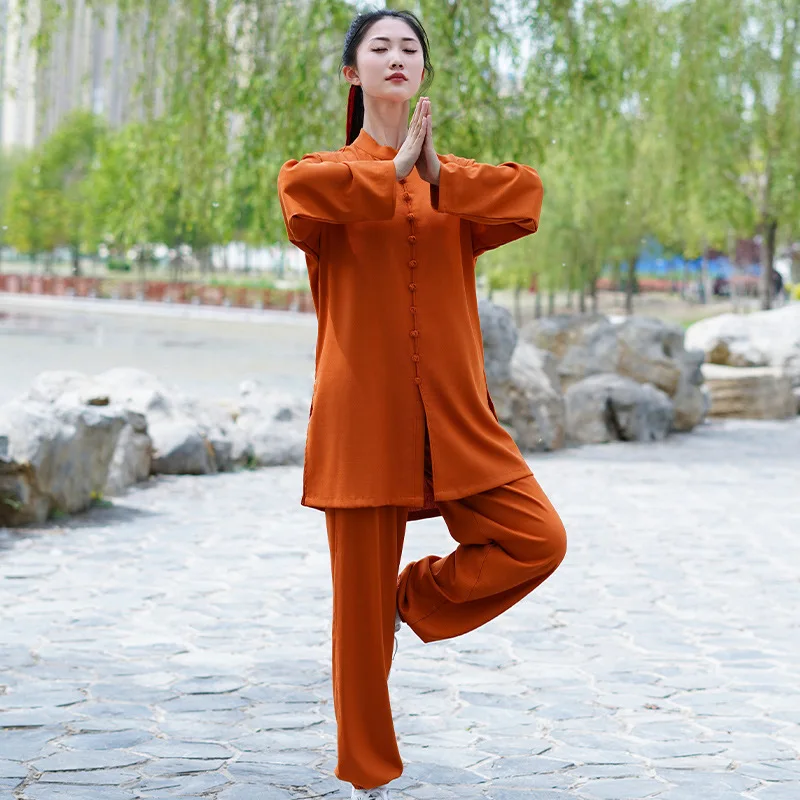 2026 Spring, Summer and Autumn New Tai Ji Suit Men's Women's Cotton Swabs Hemp Martial Arts Practice Morning Exercise Clothing