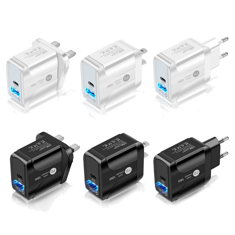 Быстрая зарядка для 18W PD USB зарядное устройство QC3.0 Быстрая зарядка USB настенное зарядное устройство для телефона