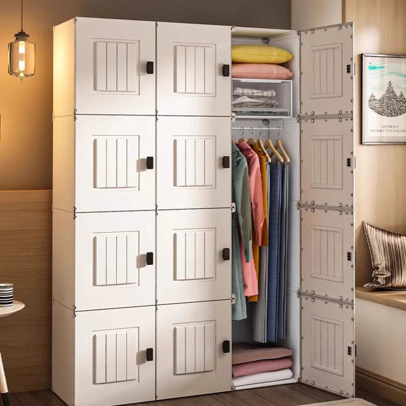 

White Stackable Wardrobe Detachable Pant Living Room Storage Wardrobe Apartment Women Stoffen Klerenkast House Accessories