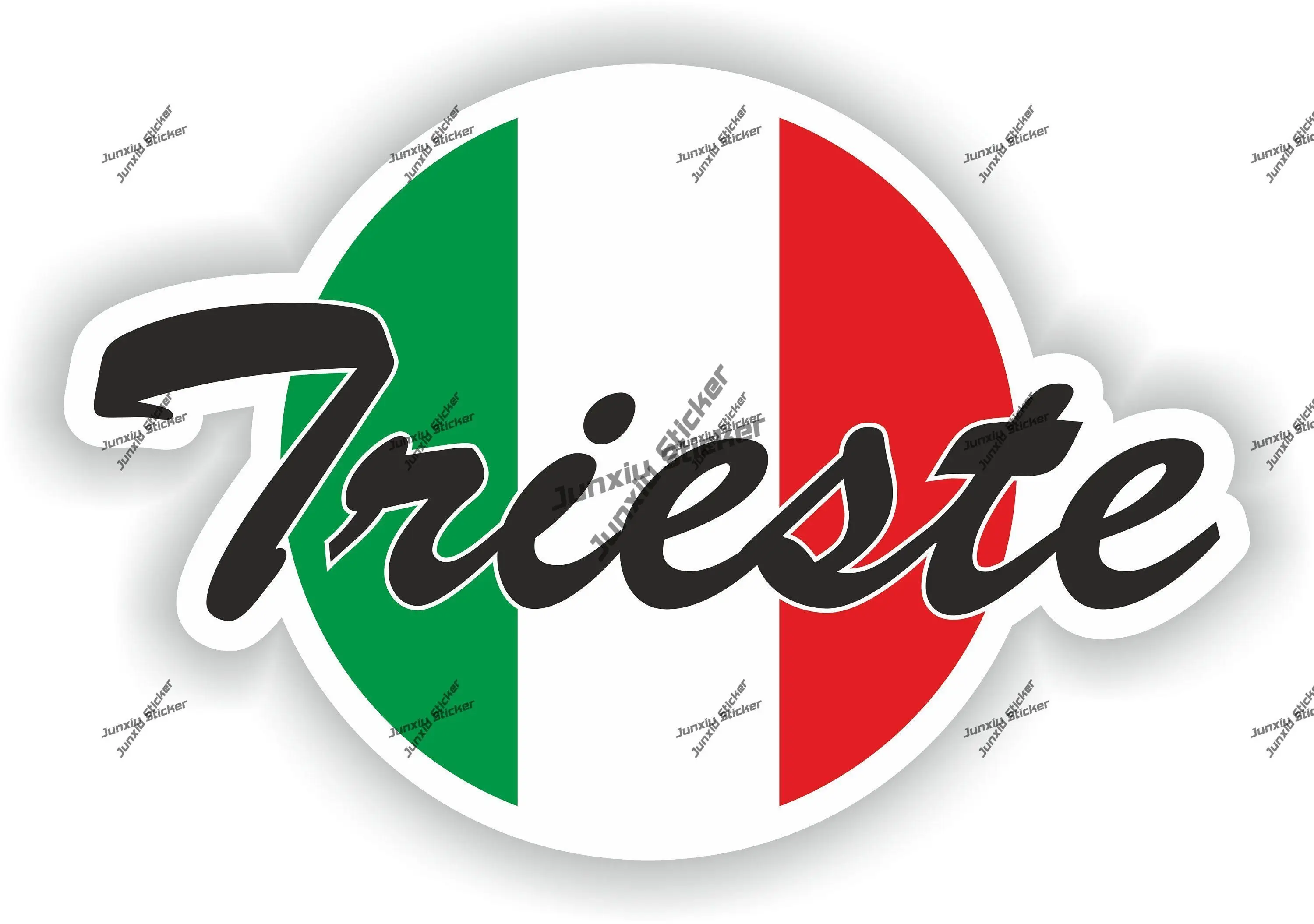 Trieste Italy Country Code Oval Sticker with Flag Decal for Bumper Laptop Book Fridge Helmet ToolBox Hard Hat Car Accessories