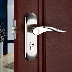 KAK Interior Door Lock with Keys Security Lock for Bedroom Aluminum Alloy Door Handle Lock Toilet Door Lock Door Hardware