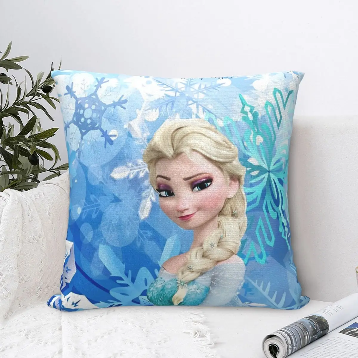 Frozen Princess Elsa Anna Princess Pillow Case Cushion Cover Square Pillow Cover Morden Pillowcases For Wedding Party Home Decor