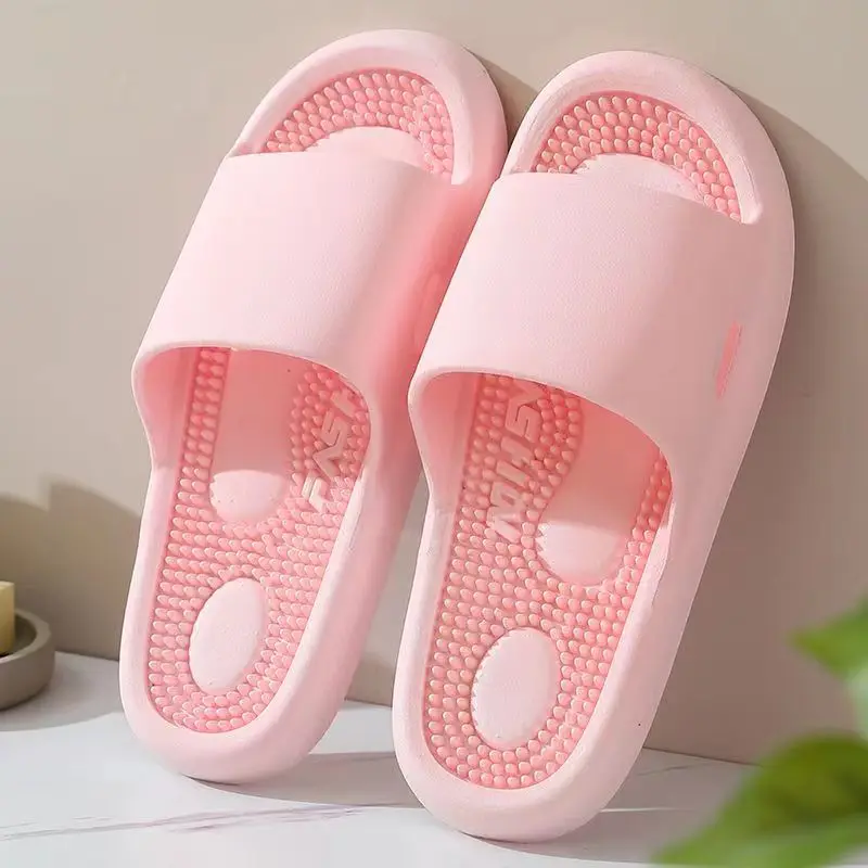 2023 New Women\'s Summer Massage Slippers Soft Sole Non Slip Outdoor Beach Slippers Anti Odor Home Slippers Bathroom Slippers