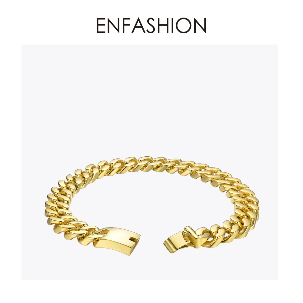 Enfashion Big Strong Link Chain Chokers Necklace Women Gold Color Stainless Steel Statement Necklaces Ketting Men Jewelry PM3014