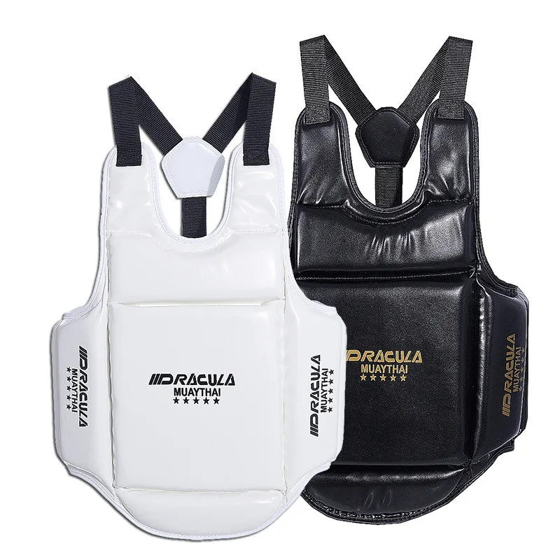 Fighting Chest Protector Thickened MMA Kickboxing Training Body Vest Protector Sanda Reversible Rib Shield Boxing Training Gear