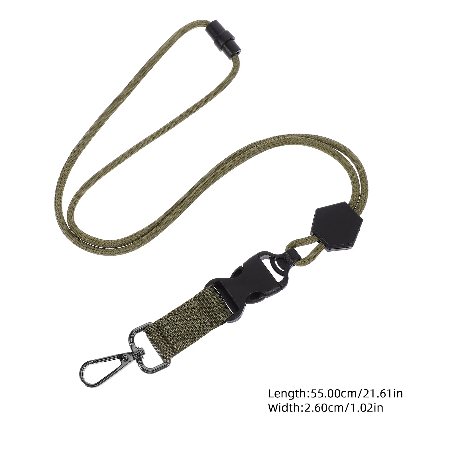 خطاف معدني المفاتيح الحبل البوليستر دائم شارة حامل قابلة لإعادة الاستخدام بطاقة الهوية حزام السلامة الانفصال الثقيلة الرقبة الحبل ل #4