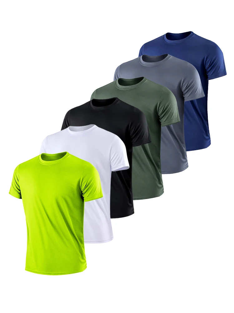 Men's Solid Color Ultralight Quick Dry Sport T-Shirt, Breathable Lightweight Top For Fitness Training Workout Running Gym