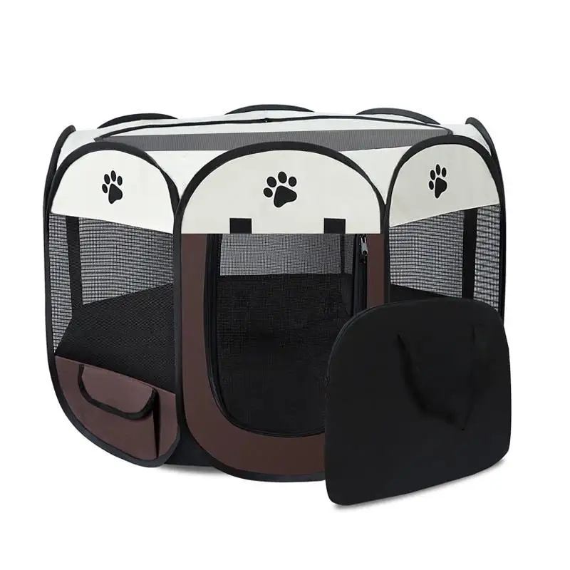 Quick Folding And Storage Octagonal Pet Dog Tent Fence Oxford Cloth Outdoor Pet Cat And Dog Cage