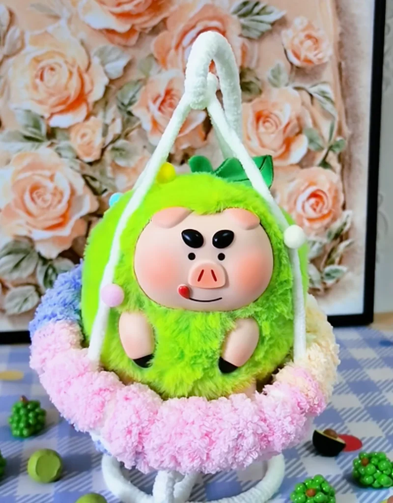 

Miniso Cute Pig Strong Series Vinyl Blind Box Figurines Adorable Fruit And Vegetable Design Trendy Collectible Toys Gifts