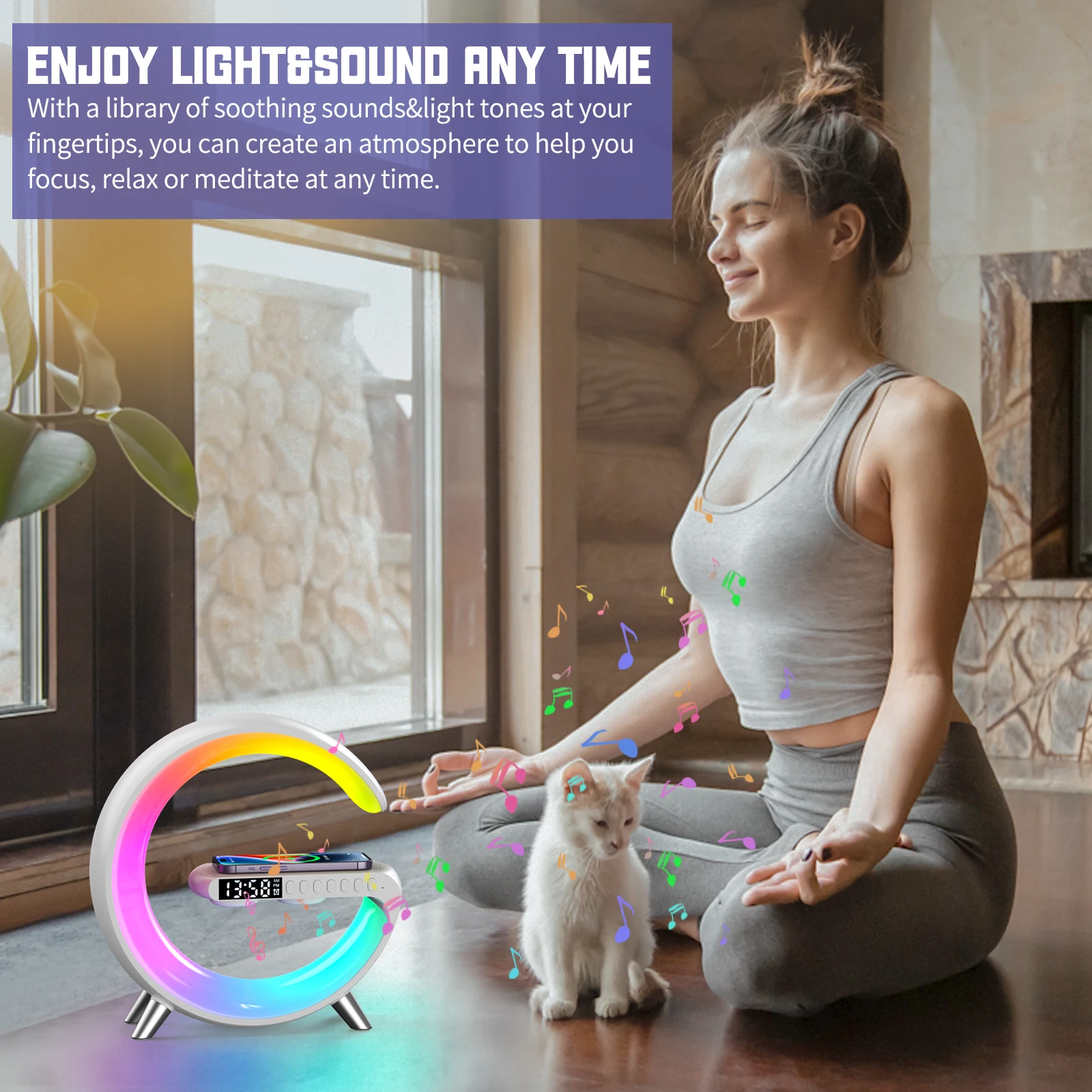 Fast Charging Station Multifunction Wireless Charger Night Light 15W USB Charger Table Light for IPhone Samsung Xiaomi Pad Stand