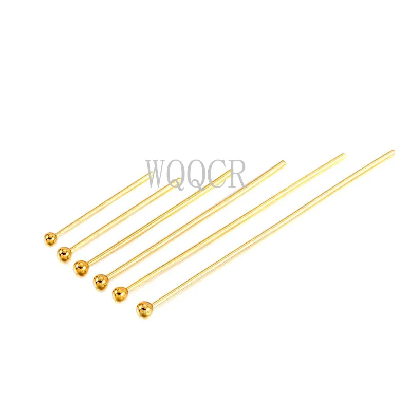 100pcs/lot 16 20 25 30 40 45 50mm Silver Color Metal Ball Head Pins for Diy Jewelry Making Head Pins Findings Dia 0.5mm Supplies