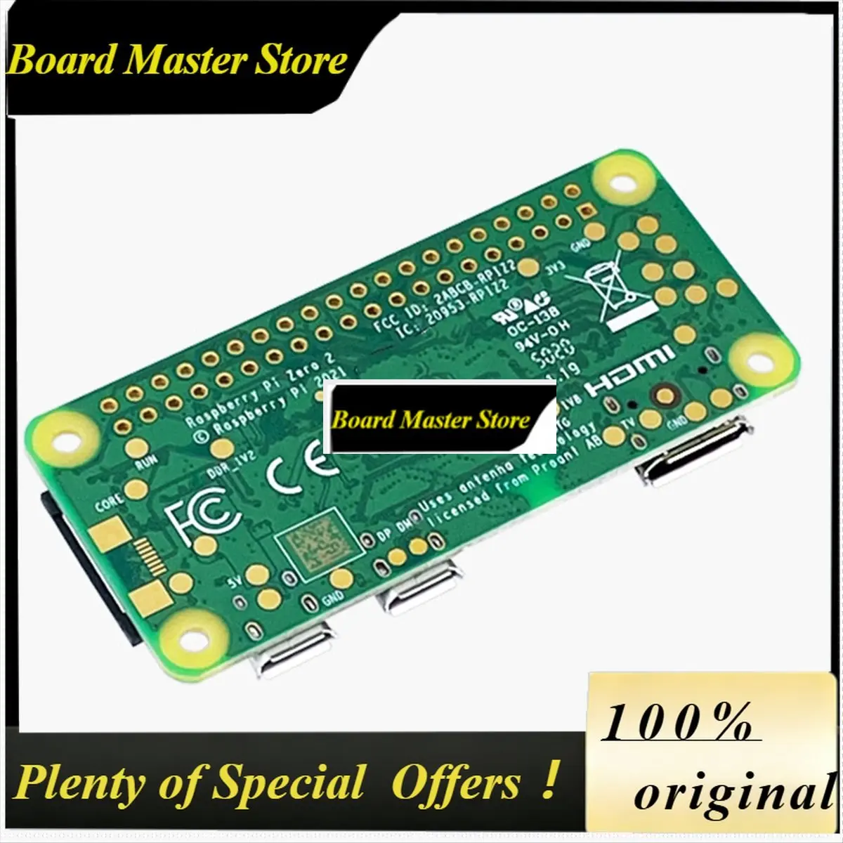 BoMaSA72Z Development Board For Zero 2WH-Solder Quad-Core 64-Bit -A53 Bluetooth BLE & WiFi