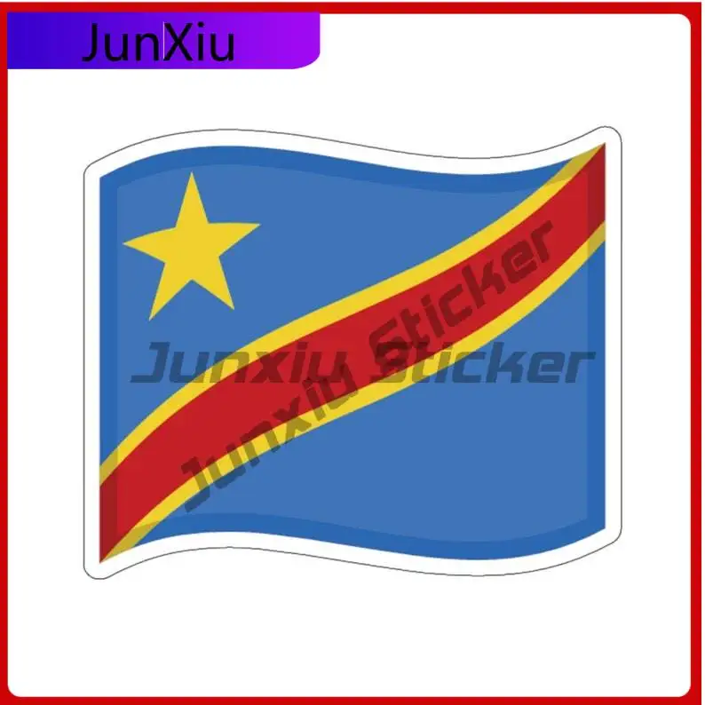 

Democratic Republic Of The Congo Flag Fun Sticker Decorations Car Bicycle Skateboard Laptop Rv Camper Windows Laptop Phone Case
