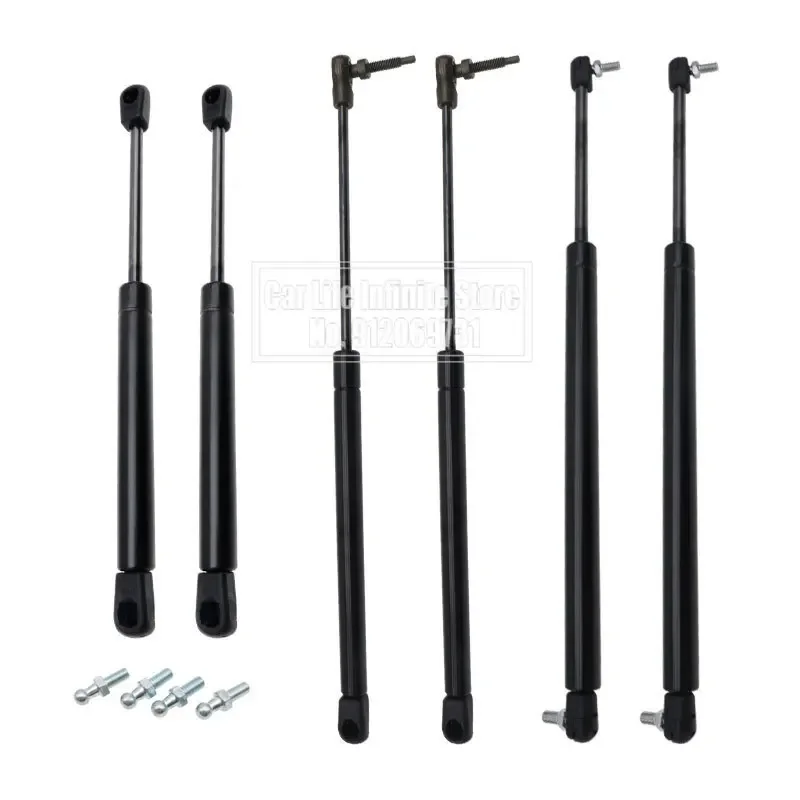 2pcs/6pcs Bonnet/Tailgat /Rear Window Lift Support Rod Arm Gas Springs Shocks Struts Bar For Jeep Grand Cherokee WJ WG 1999-2004