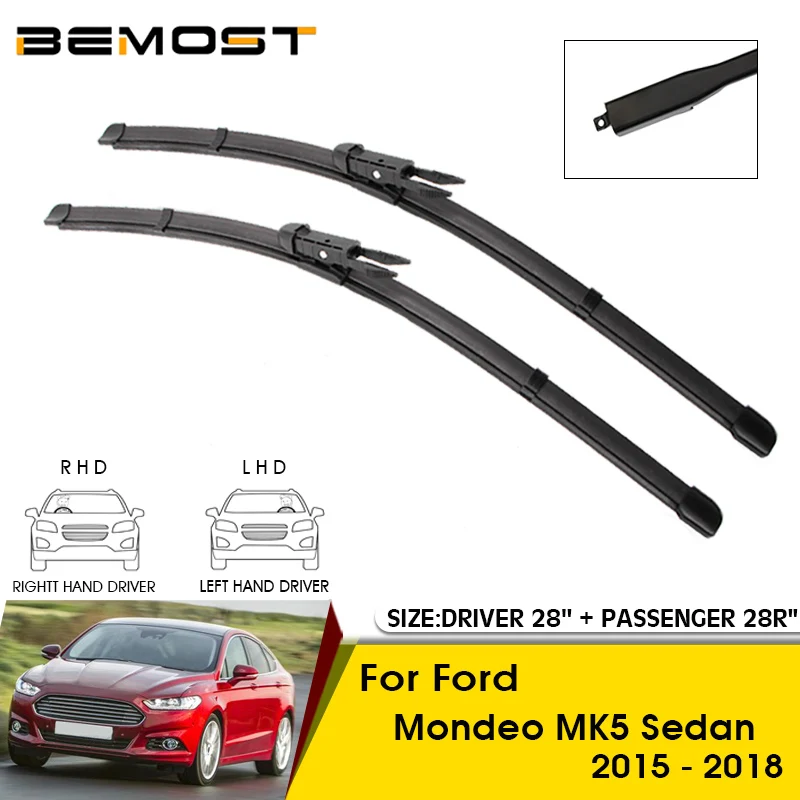 Car Wiper Blades For Ford Mondeo MK5 Sedan 2015-2018 Windshield Windscreen Front Window Blades 28