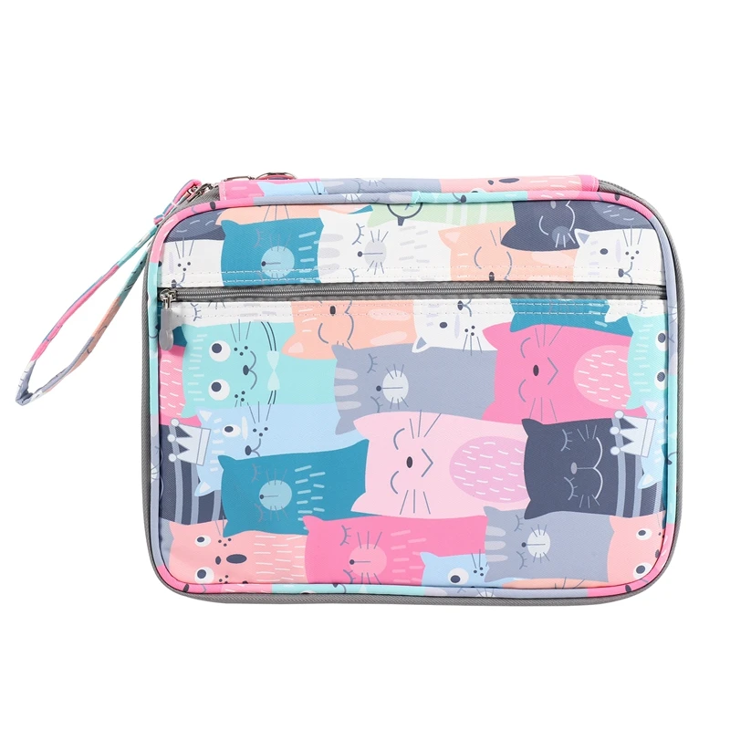 192 Slots Large Capacity Pencil Bag Case Organizer Cosmetic Bag For Colored Pencil Watercolor Pen Markers Gel Pens Bag