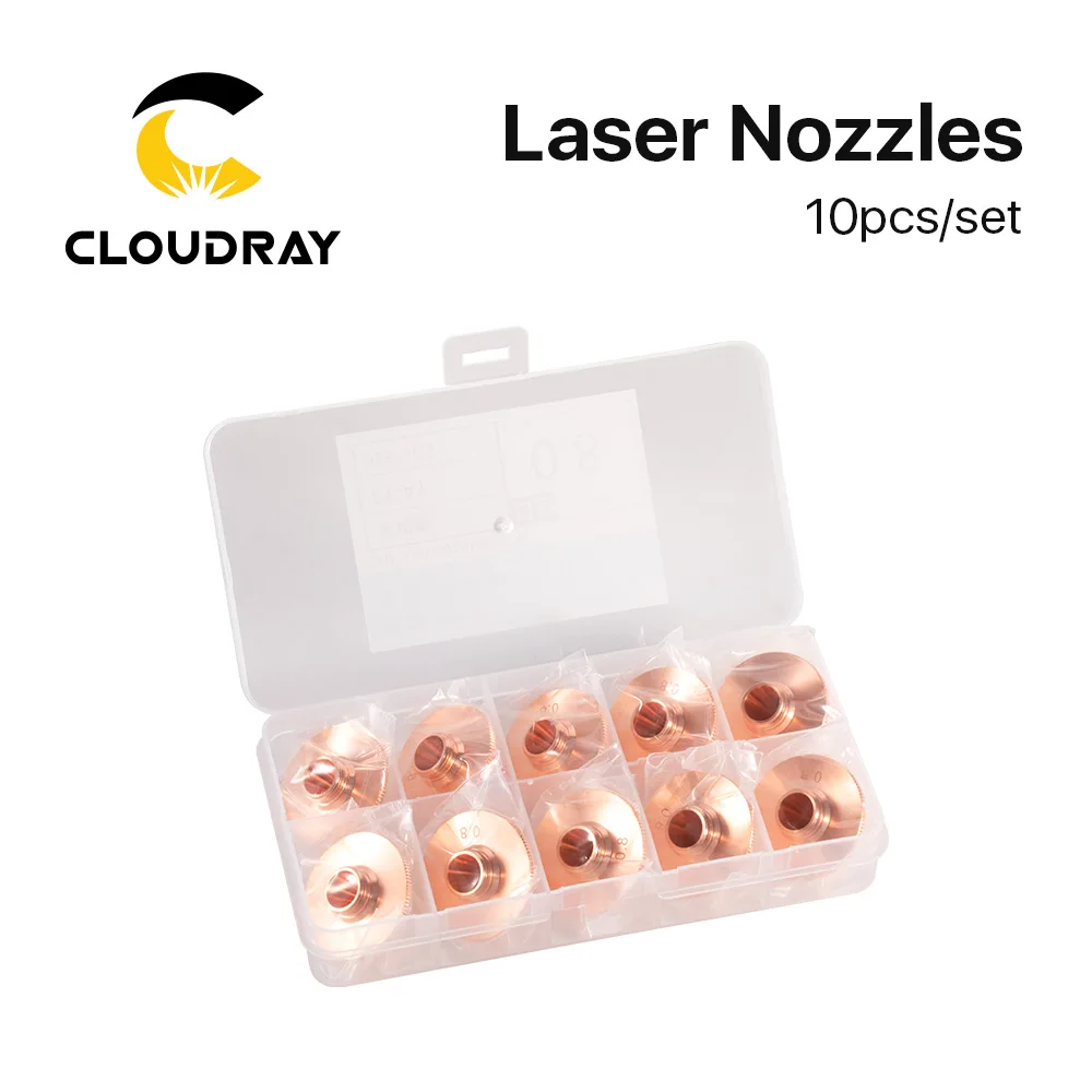 

Cloudray 10PCS/Lot Laser Nozzle Single Double Layer Dia.28mm Caliber 0.8 - 6.0mm for Precitec WSX Fiber Laser Cutting Head