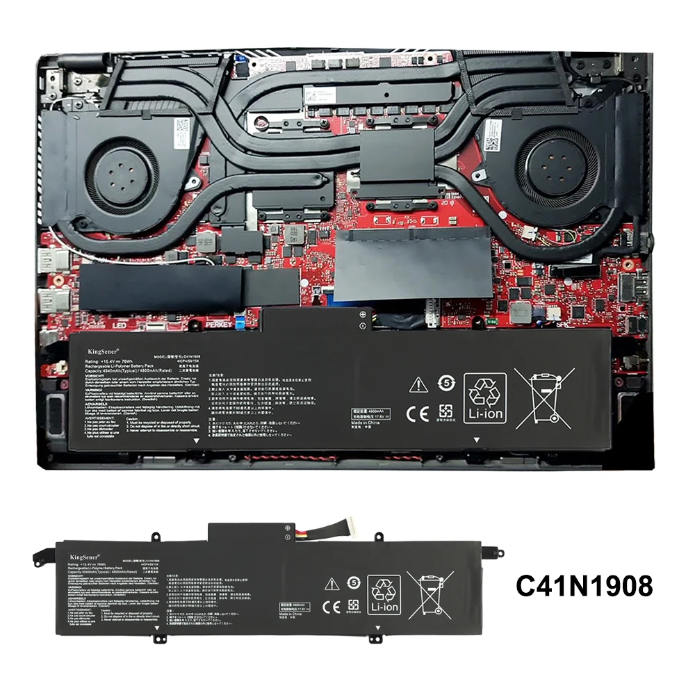 KingSener C41N1908 0B200-03610000 Battery For Asus RoG Zephyrus G14 GA401 GA401II GA401IU GA401IV GA401IH GA401QE GA401QM GA401Q