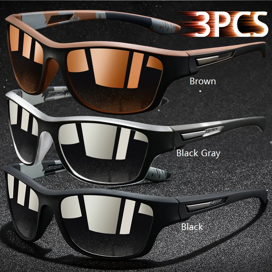 3er-Set Modische Sport-Sonnenbrillen für Herren und Damen – Ideal zum Laufen, Bergsteigen, Angeln und für MTB – Outdoor-Schutzbrillen – Detail 4