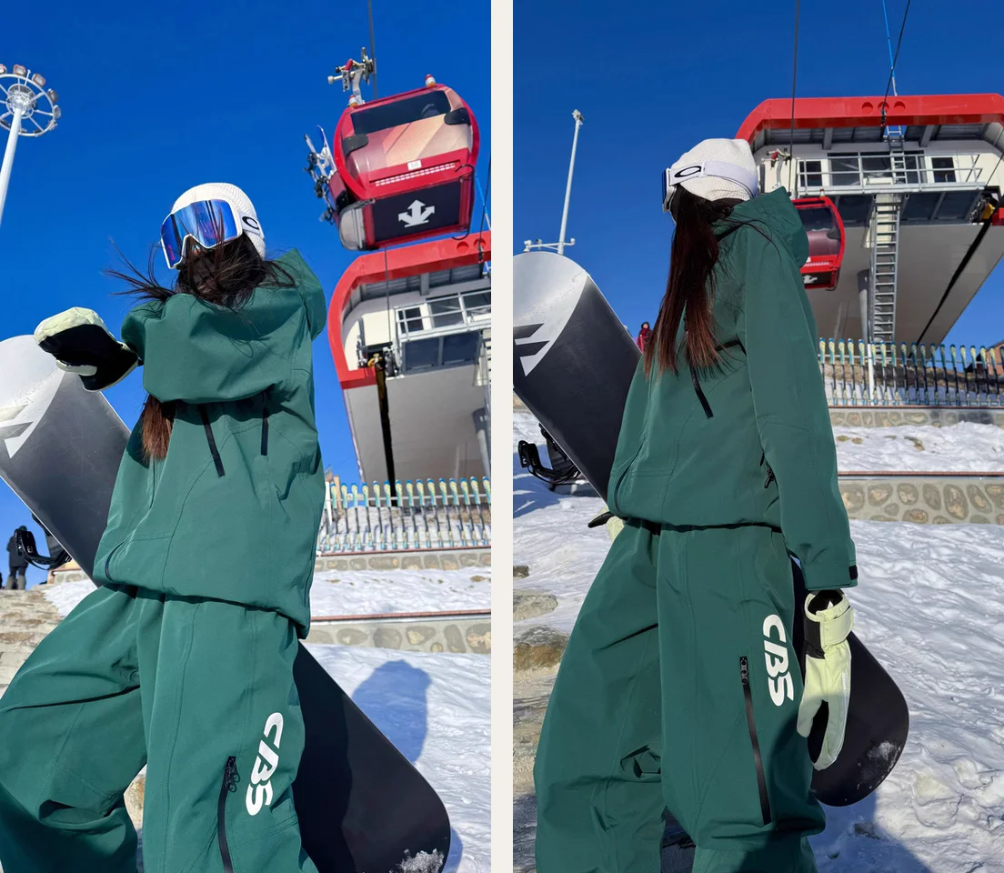 John Snow 2026 Ski-Jacke & -Hose im amerikanischen Stil, Unisex, wasserdicht, thermisch, Snowboard-Mantel, lockere Passform, Wintersport für Herren und Damen – Detail 12