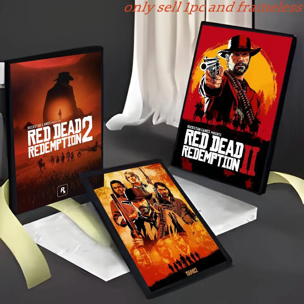 Game TV-Red-Dead-Redemption 2 Good Quality Prints and Posters Waterproof Paper Sticker Coffee House Bar Posters Wall Stickers