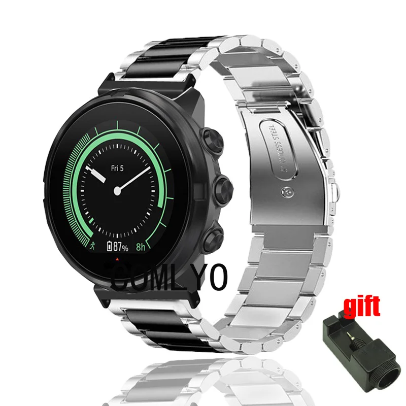 

Металлический ремешок для SUUNTO 9 Baro 7 Spartan D5, ремешок для смарт-часов, браслет из нержавеющей стали
