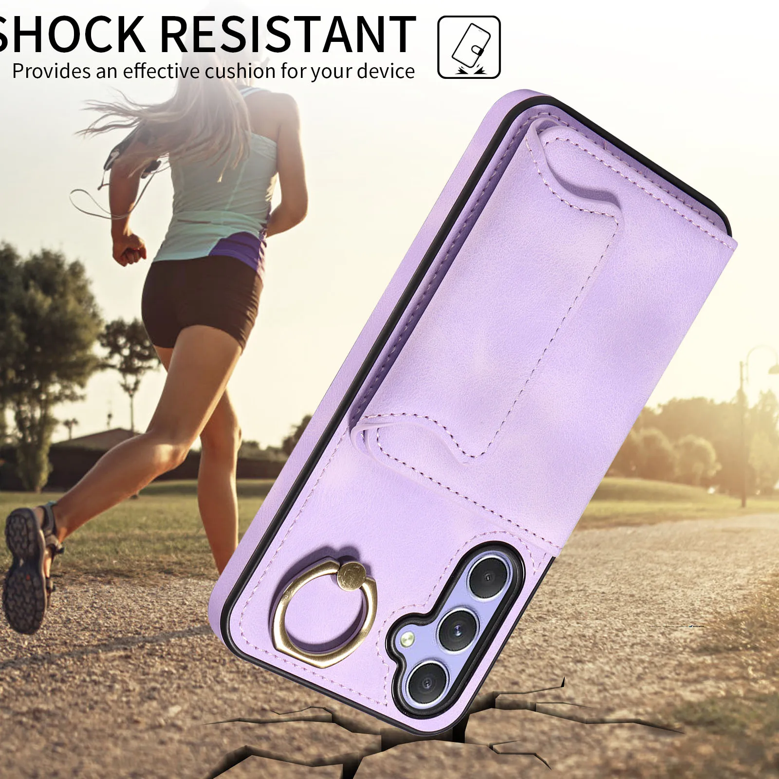 محفظة الجلد يشعر مكافحة قطرة رفع حلقة أغطية جلد قضية الهاتف لسامسونج غالاكسي A 42 43 51 53 54 72 73 91 #3