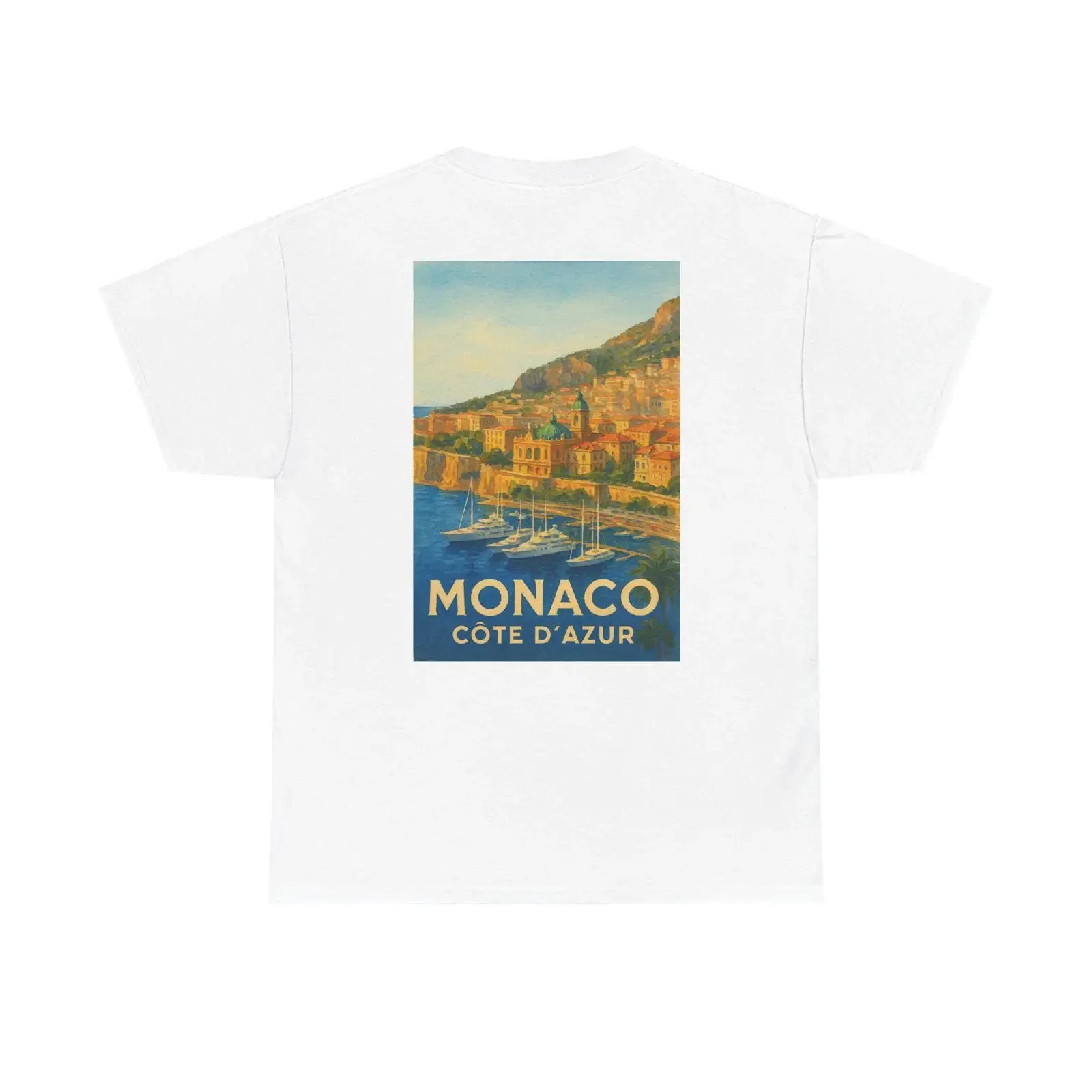 Monaco Côte D Azur T Shirt Vintage Riviera Minimal Coastal  vintage Washed Comfortable fashion Stylish Soft