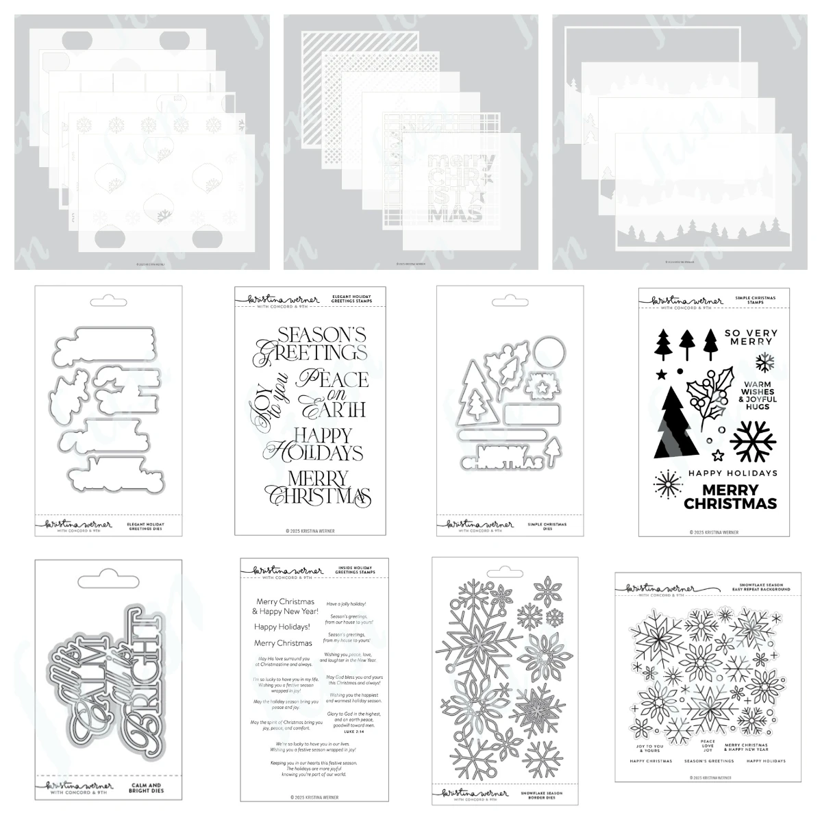 

Snowflake Season Christmas Holiday Greetings Metal Cutting Dies Clear Stamps Stencil Album DIY Embossing Craft Scrapbooking Mold