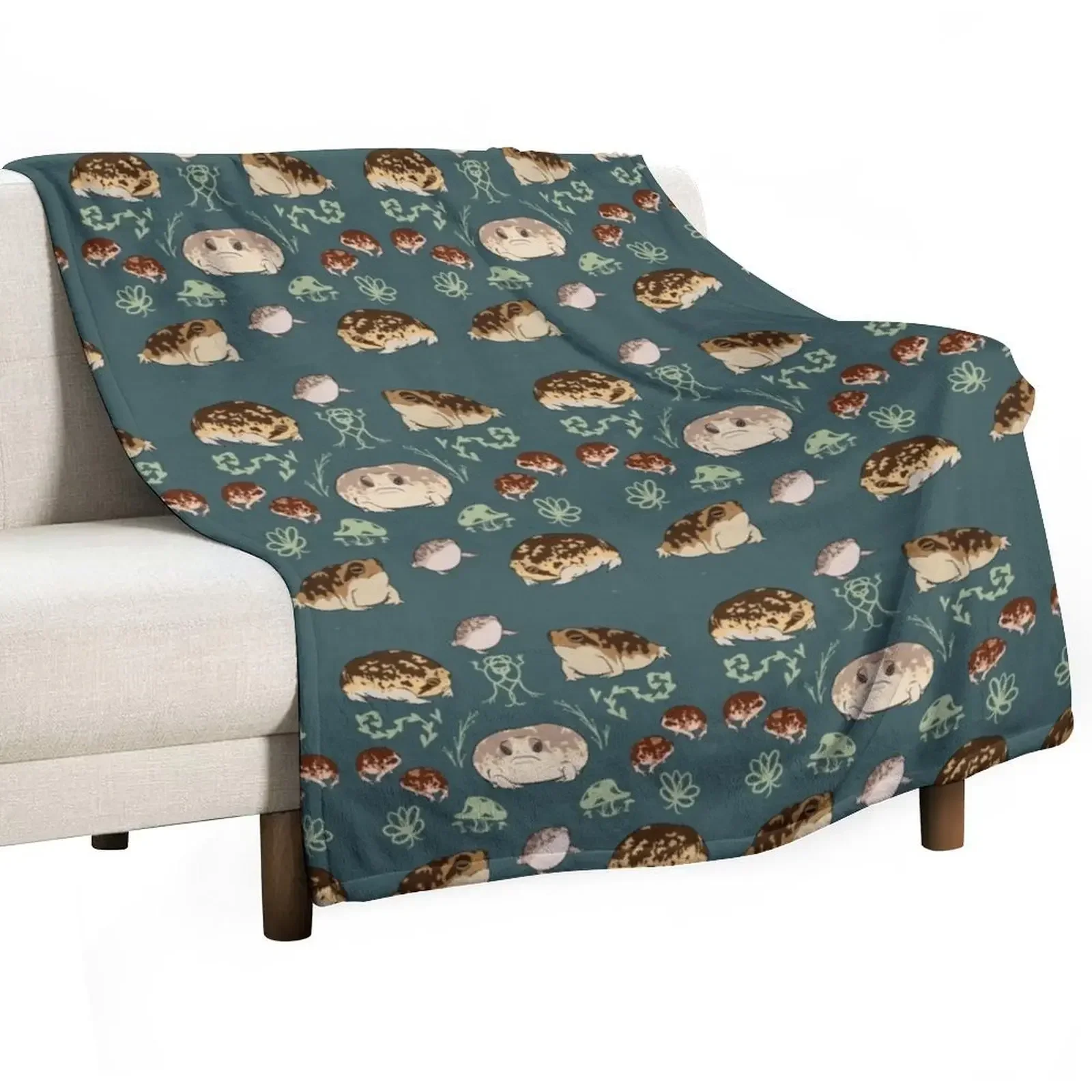 

Rain Frog Pattern Throw Blanket christmas gifts Summer Beddings Blankets