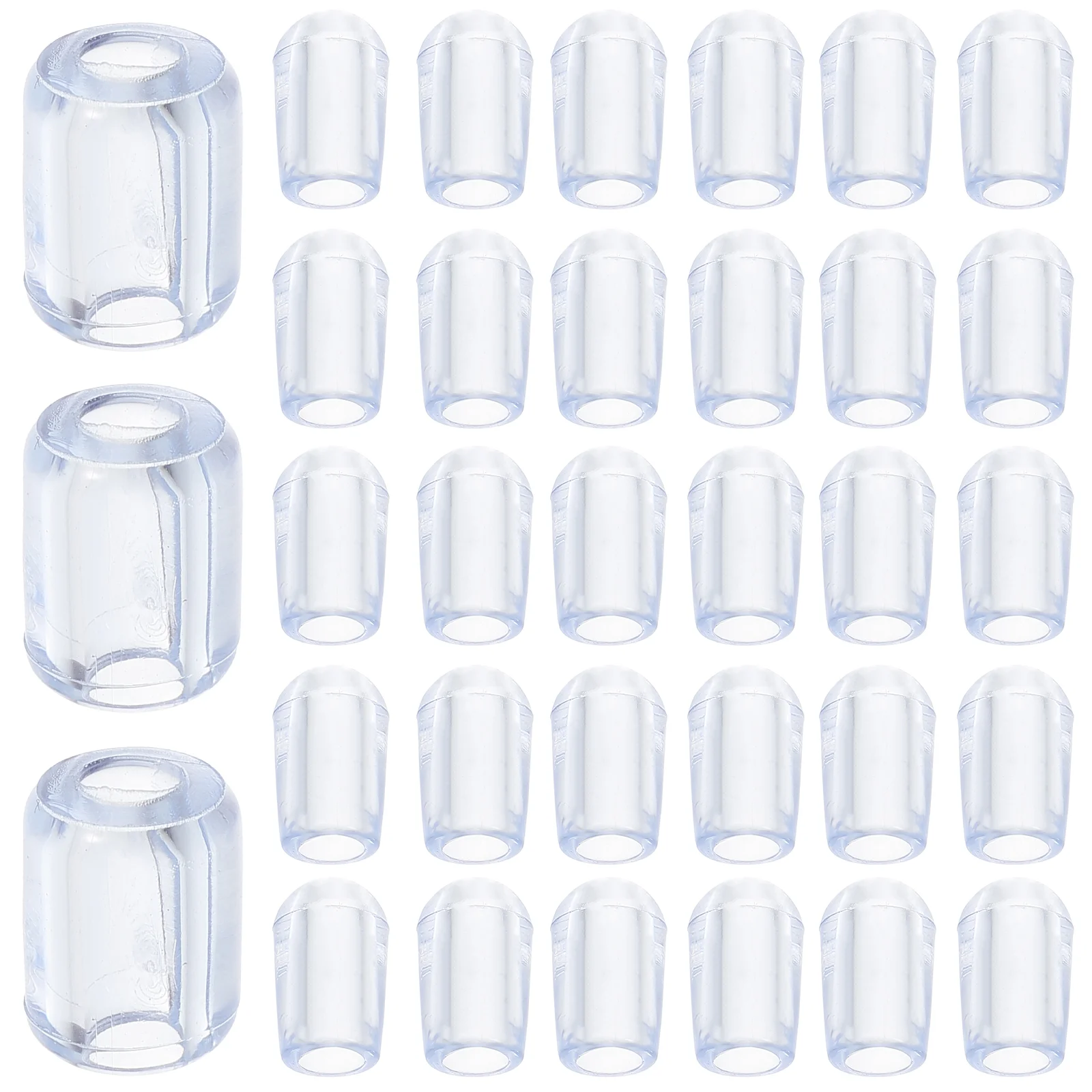 

80 Pcs Transparent Rubber Sleeve Kitchen Sink Rack Feet Coat Hanger Grids for Grate Protectors Pvc Replacement Accessories