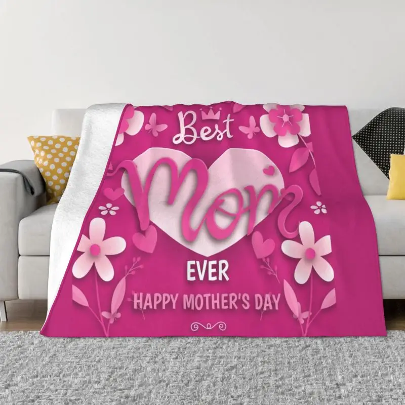 

Mother's Day Blanket Warm Fleece Soft Flannel Best Mom Throw Blankets for Bed Couch Home Spring Autumn