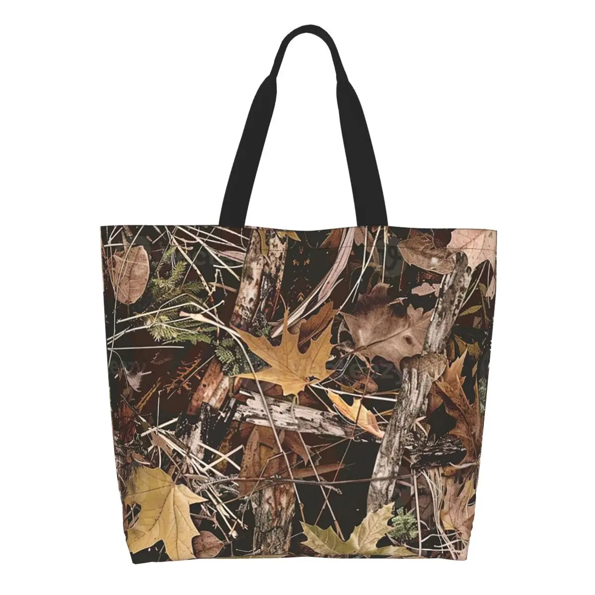Real Tree Camouflage Shopping Tote Bag Canvas Large Capacity Shoulder Bags Shopper Grocery Handbag for Women