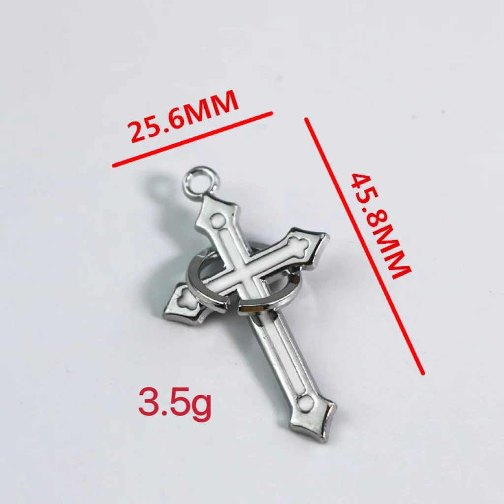 Pendentif croix de connaissance pour bijoux, accessoires de bricolage exécutif, collier de transformateur en alliage, porte-clés, accessoires chauds, 10 pièces par lot