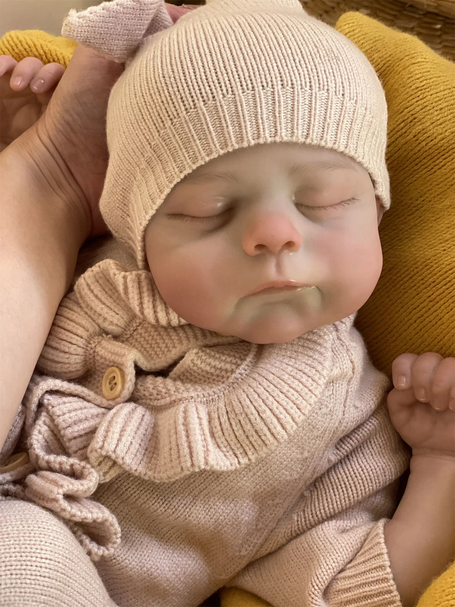 18-20Inch Close Eyes Eric  Reborn Doll With Soft Cloth Body Handmade Painted Hair and Visible Skin Lifelike Real  Bebe Reborn