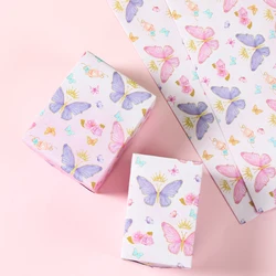 Butterfly DIY Gift Wrapping Paper Butterfly Theme Birthday Party Decor Kids Girl Baby Shower Wedding Party Gift Decor Supplies