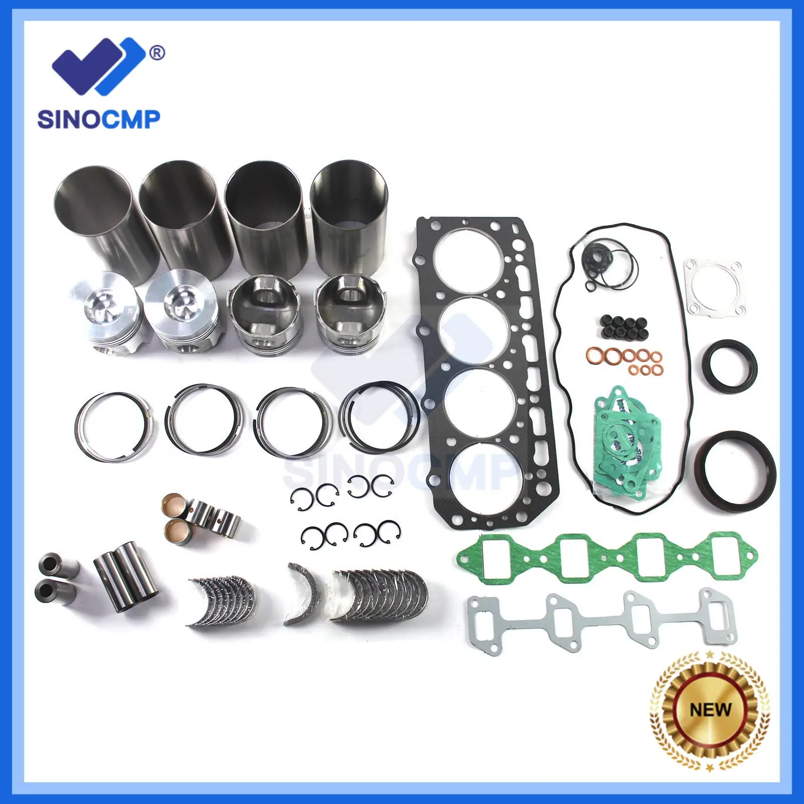 

1 комплект комплекта для ремонта двигателя 4D84 4D84-2 4D84E-2 4D84-2A для экскаватора Yanmar B6 Komatsu YM729432-92600 YM729432-92602 YM129405-01330