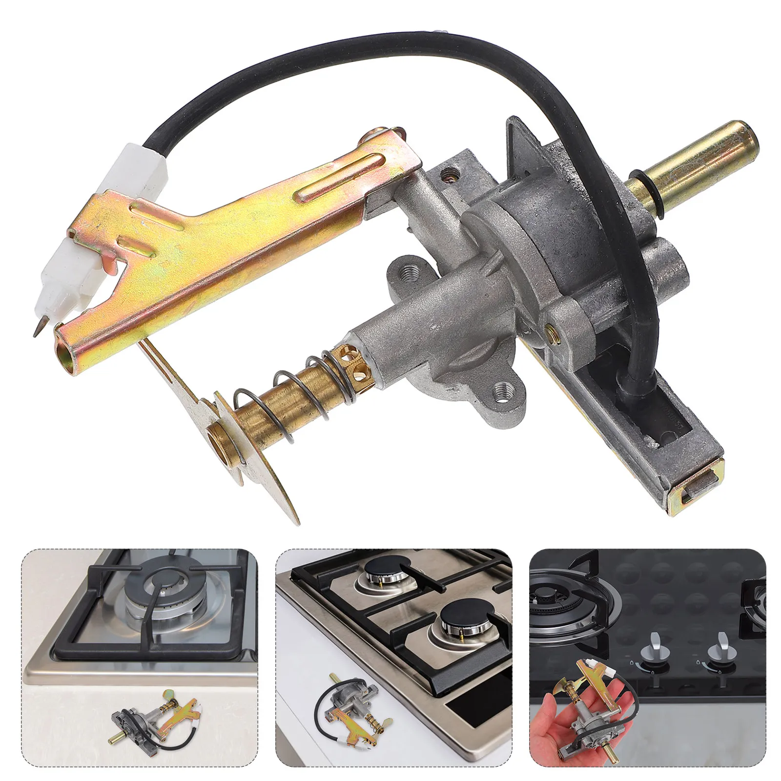 Propane Flare Valve 0 Degree Single Nozzle Flame Failure Safety Control Valve Gas Stove Ignition Replacement for Fireplace Fire