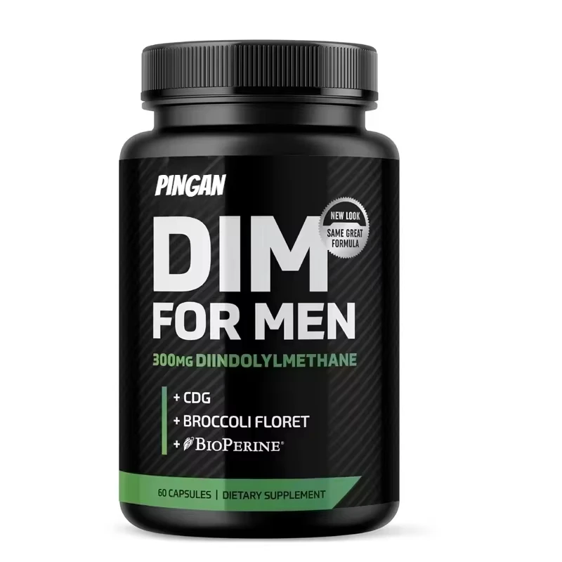 DIM 300 ملغ للرجال، حاصرات الستروجين ومثبتات العطريات |   مكمل معزز لتوازن الهرمونات واللياقة البدنية للرجال 60 كبسولة