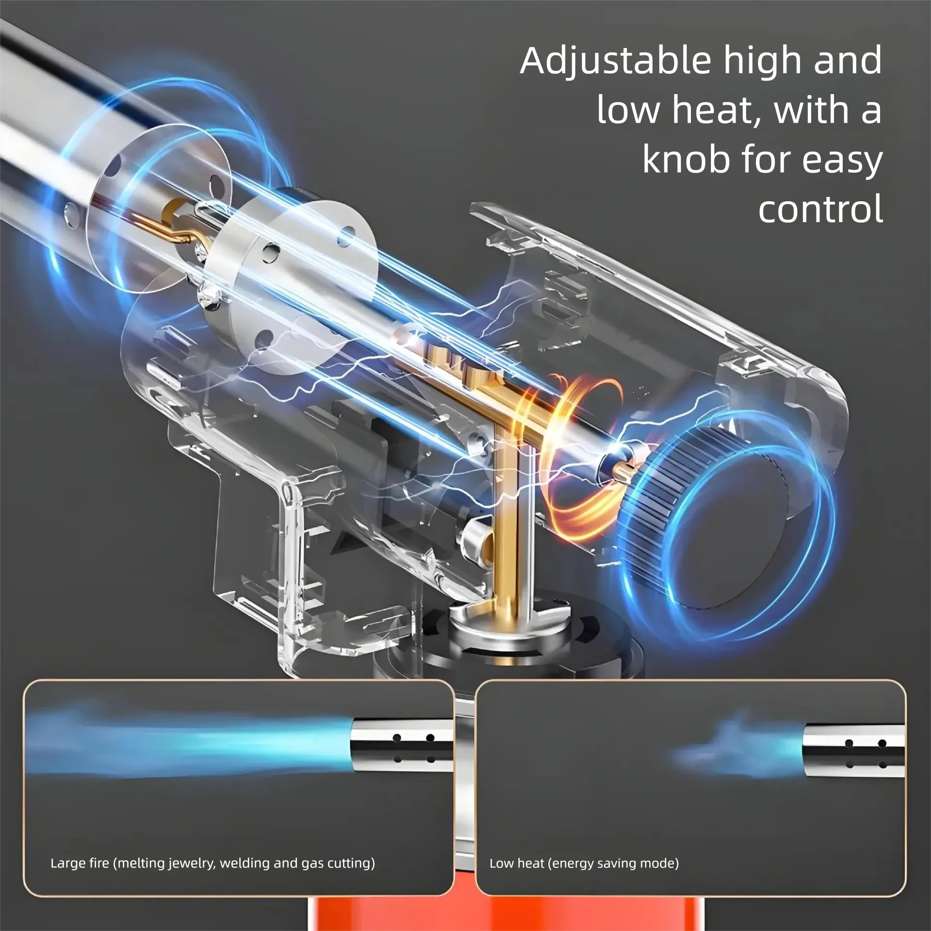 Portable Large Welding Gas Torch Nozzle Flame Gun Outdoor Camping Flamethrower Kitchen Butane Lighter Burner Welding Equipment