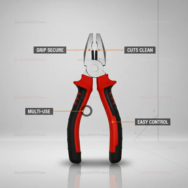 Heavy Duty Electric Wire Pliers Multi Functional Wire Cutter Cable Stripping Twisting Gripping Tool Industrial Electrician Hand