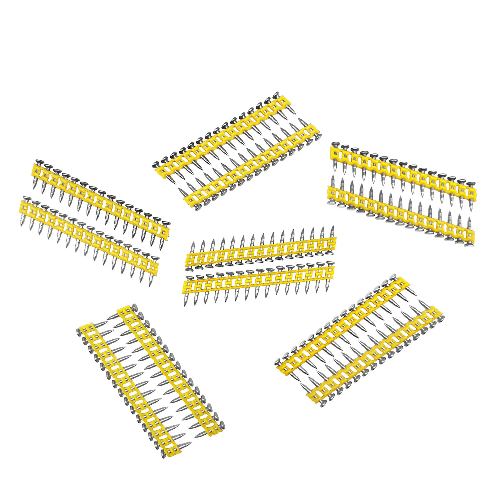 

300PCS Plastic Strip Nails Compatible for Dewalt DCN890 Nailer 3mm Shank 19mm to 38mm Length for Window Door Electrical Fixture