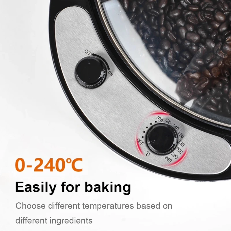 110V/220V Electric Coffee Bean Roaster Cafe Grain Drying Fruit Baked Peanut Roasting Stove Beans Baking Dryer Machine Heater