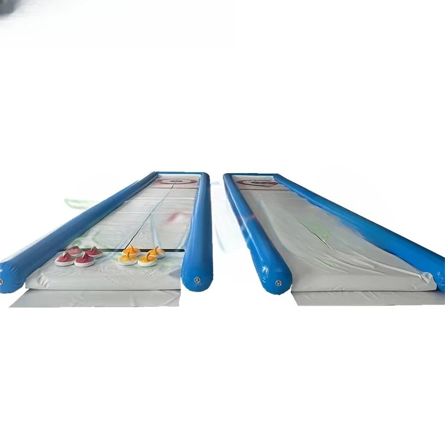 Picture 7: Indoor Sports Facilities, Easy to Build and Store, Inflatable Curling Mat with Curling Stone, PVC Inflatable Curling Mat