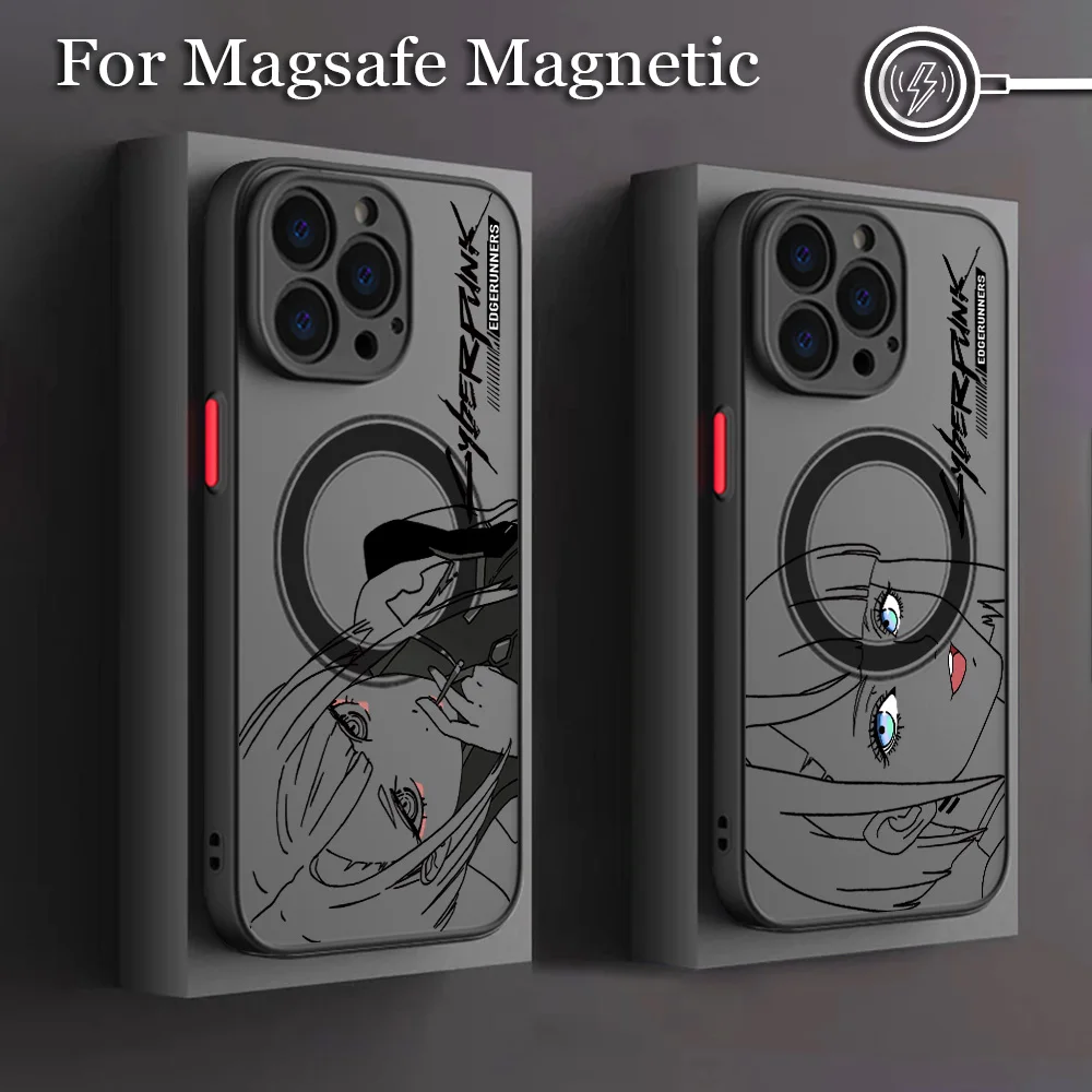 Cartoon C-CyberpunkS Handyhülle für iPhone 17 16 15 14 13 12 11 Pro Max Mini XR XS X 7 8 Plus Matte Magnetische Rückabdeckung