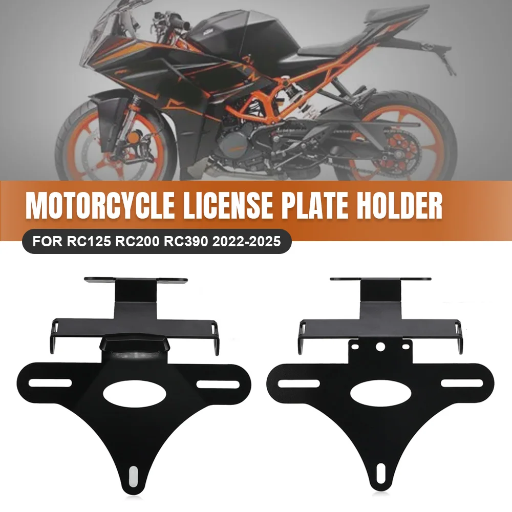 

Motorcycle Accessories For RC125 RC200 RC390 2022 2023 2024 2025 RC 125/200/390 Rear License Plate Holder Number Plate Bracket