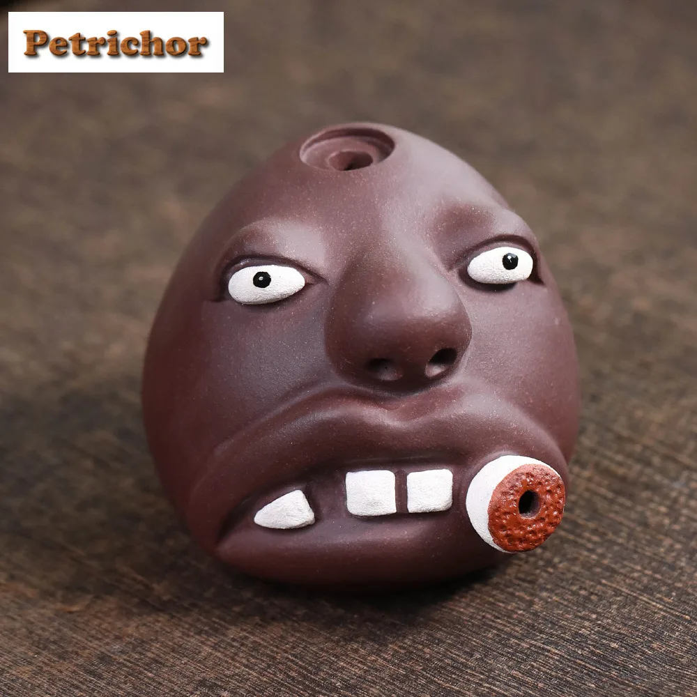 

Yixing Zisha Ugly Cute Smoking Tea Pet Zen Fish Tank Landscaping Tea Figurine Play Toys Tea Statue Ornaments Accessories Craft