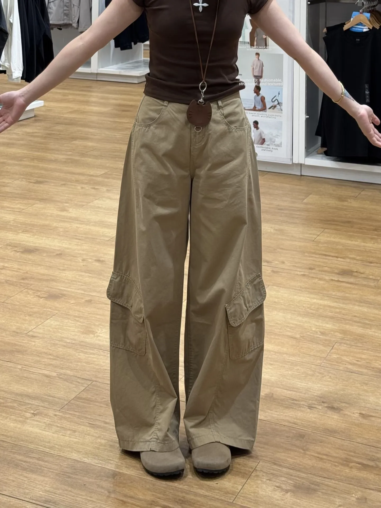 Grande taille rétro américain décontracté vêtements de travail jean femmes ample taille haute mince droite jambe large pantalon automne Faion grande taille