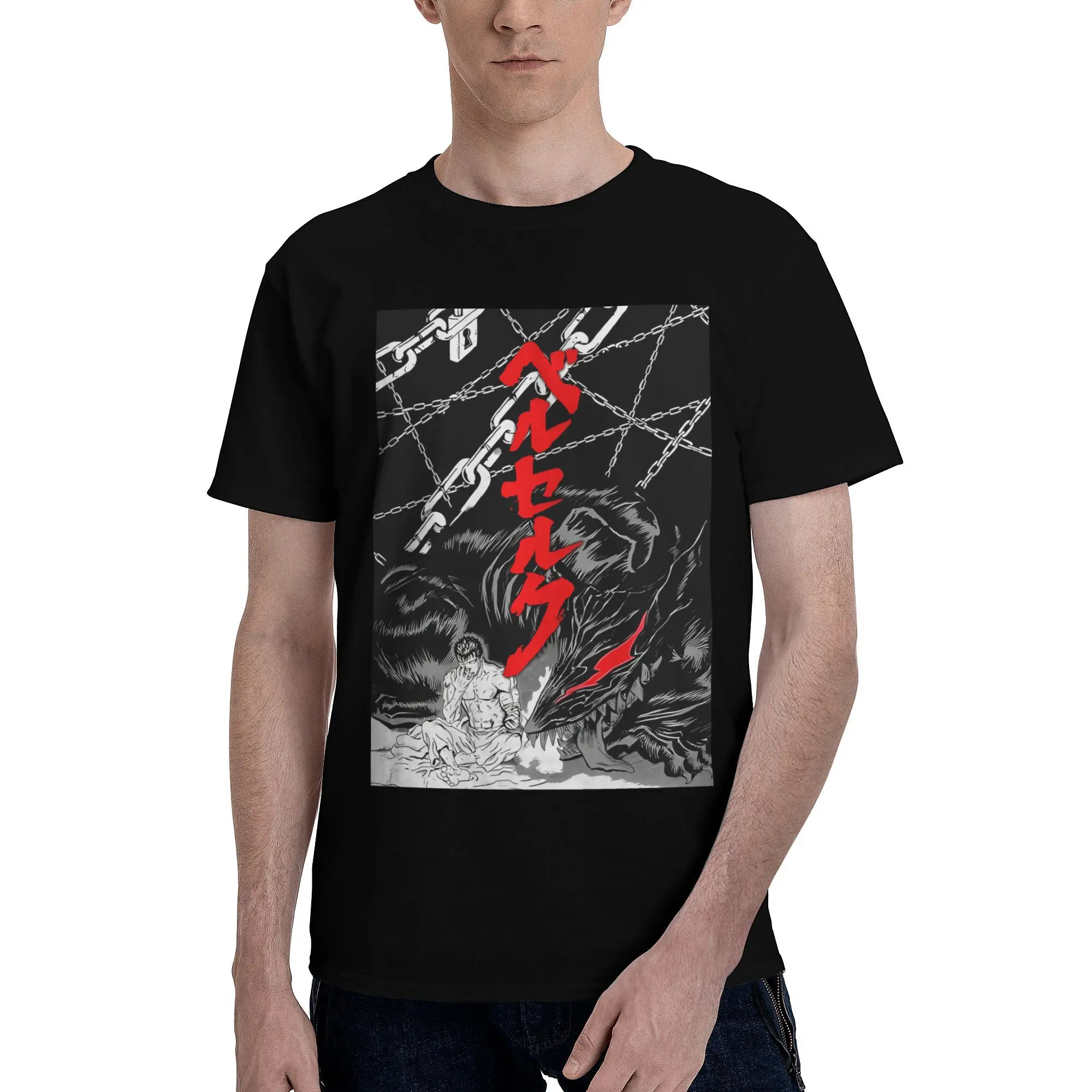 New Arrival The Beast of Anime B-Berserked T Shirt For Unisex  100% Cotton T-shirts Short Sleeve Tops DM015